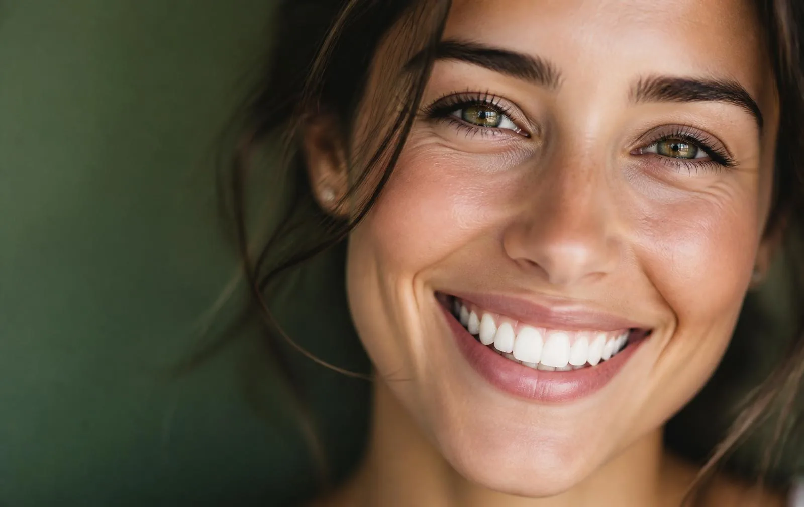 Patient smiling after treatment at Cobham Dental